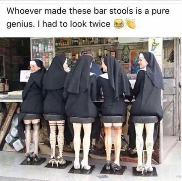 What Is Wrong With This Photo Of Nuns Sitting In A Bar.. Caption This